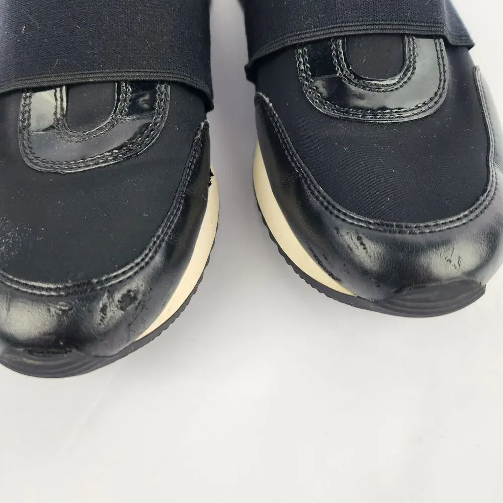Michael Kors Felix, Black slip-on white siding, Trainer Sneakers Black 8M